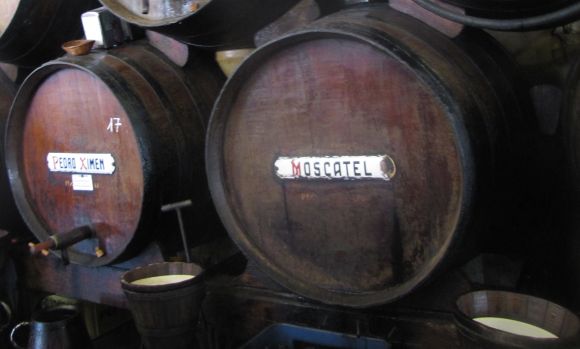 barrels sweet Malaga wine