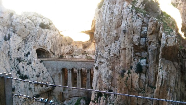 Railway through mountain